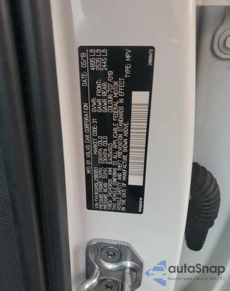 2020 Volvo Xc40 T5 R-Design z USA, uszkodzony, nr VIN YV4162UM5L2180951